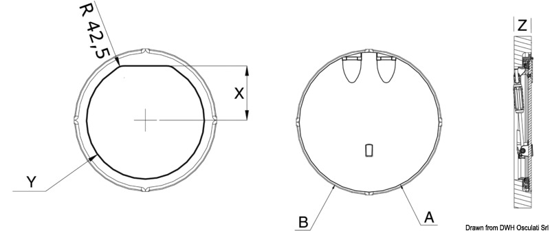Купить Osculati Flush Hatch porthole size 22 19.440.22 7ft.ru в интернет магазине Семь Футов