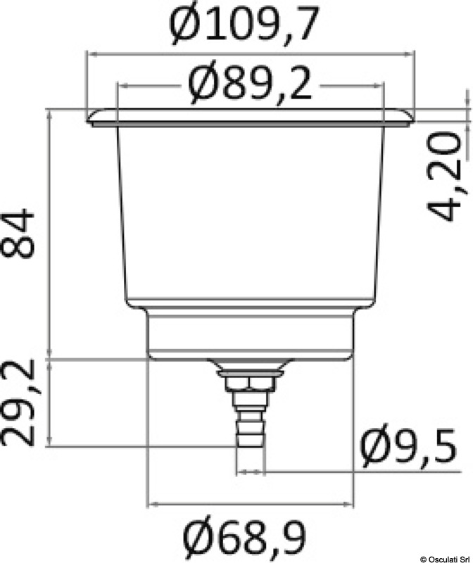 Купить Delux SS black glass holder w/drain hole, 48.430.81 7ft.ru в интернет магазине Семь Футов