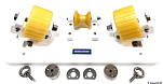 VC Roller piastra 2 rulli per supporto tender, Osculati 22.504.05