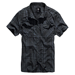Brandit 4012-29-4XL Рубашка с коротким рукавом Roadstar Черный Black / Blue 4XL