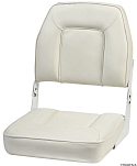 Сиденье белое с откидной спинкой De Luxe 530 x 430 х 520 мм, Osculati 48.403.01