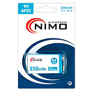 Купить Nimo BAT044 9V 6F22 Стек Колба Бесцветный  Blue / White 7ft.ru в интернет магазине Семь Футов