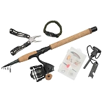 Abu garcia 1612527 Вращающееся комбо Diplomat Wilderness Survival Tele Black / Green 2.13 m