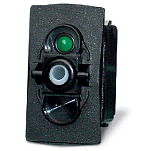 Pros 10418260 Button On-Off-On Черный  Green (12V DC) Double Pole