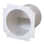 Вентиляционный коннектор прямой из белого пластика Lalizas Evo 70239 91,5 x 91,5 x 66 мм
