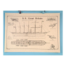 Купить Постер "S.S. Great Britian" Nauticalia 18747 630x450мм в рулоне 7ft.ru в интернет магазине Семь Футов