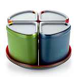Gsi outdoors 75420 Infinity 4 Person Compact Набор посуды Золотистый Multicolor
