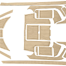 Комплект палубного покрытия для Yamaha CR-27, тик классический, с обкладкой, Marine Rocket teak_CR27_classic_2