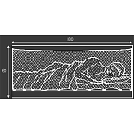 Euromarine 007128 Сетка безопасности против перекатывания White 27x14x8 60 x 180 cm