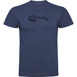 Kruskis CA65500586K039 Футболка с коротким рукавом Catfish Голубой Denim Blue 2XL