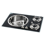 Crystal glass worktop + SS sink 2 x 1750 W Osculati 50.100.69