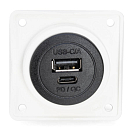 BERKER 926052509 Двойной разъем USB / 1x USB-A / 1x USB-C / белый