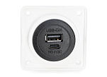 BERKER 926052509 Двойной разъем USB / 1x USB-A / 1x USB-C / белый