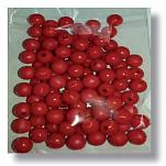 Salper 85PERB006 Round Soft Бусины 100 единицы измерения Красный Red 6 mm 