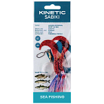 Kinetic F128-223-045 Sabiki Loaded Shadtail Skirt UV Рыболовное Перо Многоцветный Red / Glitter