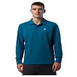 North sails 692454-0459-XL Поло с длинным рукавомным рукавом Basic Голубой Water Green XL