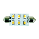 Купить Scandvik 390-41104P 6 светодиодных ламп Festoon 42 mm 0.12A 1.2W Бесцветный Warm White 75 Lumens 7ft.ru в интернет магазине Семь Футов