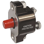 Blue sea systems 47-8220 Medium Duty Push Button Reset-Only Черный Silver 50 A