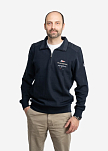 MARINEPOOL 1004228-NAVY-L LEONARDO Мужской свитер с молнией до половины / темно-синий / Размер одежды: L