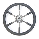 Купить Рулевое колесо Ultraflex V53G 40635Y Ø450x56мм рукоятка из серого полиуретана со спицами из нержавеющей стали 7ft.ru в интернет магазине Семь Футов
