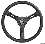 3-spoke steering wheel black 355 mm, 45.158.05
