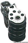 Трехшкивный мини-блок из полиамида и нержавеющей стали Viadana 17 мм 300 кг 5 мм, Osculati 55.090.06