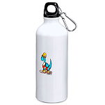 Kruskis MD4049S101K184 Dino Snow 800ml Алюминиевая бутылка Бесцветный White