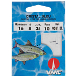 Ragot 222041021 Cristal Blue 9011BL Связанные Крючки 0.35 m 0.060 mm Серый 20 