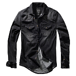 Brandit 4020-2-4XL Рубашка с длинным рукавом Riley Denim Черный Black 4XL