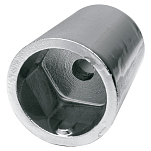 Talamex 45805140 Вал Анод Zinc 6 Боковая сторона Серебристый Grey 40 mm 