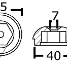 Zinc spare anode orig. ref. 71190A, 43.070.22