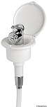 Палубный душ Elegant с кнопочной лейкой Mizar с ПВХ шлангом 2,5 м и белой крышкой, Osculati 15.246.00