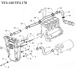 Интеркулер в сборе Vetus VFP01317 для двигателей VF4.140/VF4.170/VF5.220/VF5.250