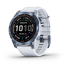 Купить Garmin 010-02540-25 Fenix 7 Sapphire Solar Часы Белая  Mineral Blue Titanium / Whitestone 7ft.ru в интернет магазине Семь Футов