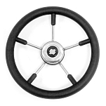 Рулевое колесо Ultraflex V57B 38155О Ø350x76мм рукоятка из чёрного полиуретана со спицами из нержавеющей стали