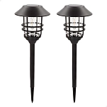 Aktive 61577 Набор из 2 солнечных светодиодных светильников теплый свет IP44 6 lumens Серебристый Multicolour