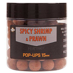 Dynamite baits 34DBDY976 Foodbait Pop-Up Shrimp And Prawn 15 Mm Коричневый Brown