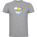 Kruskis CA65500558K199 Футболка с коротким рукавом Paper Boat Серый Heather Grey 2XL