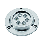 A.a.a. 4000240 IP68 6x3W Круглый подводный белый светодиодный фонарь Серебристый Silver 94 x 21 mm 