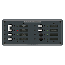 Купить Панель выключателей 6 позиционная Blue Sea Traditional Metal 8412 120В 100А 1 основной + 4 дополнительных автомата 267x114мм 7ft.ru в интернет магазине Семь Футов