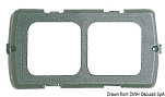 Кронштейн двойной с защелками CBE MAT2NL/G из тёмно-серого пластика для крепления переключателей и розеток, Osculati 14.658.02