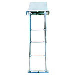 Forniture nautiche italiane 3030384 4 Шаги Нержавеющая сталь Сталь Лестница Бесцветный Silver