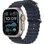 Apple MX4D3TY/A  Watch Ultra 2 GPS + Cellular 49 mm Ocean Band Голубой Natural Titanium / Navy