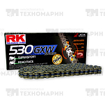 Цепь для мотоцикла до 1400 см³ (золотая, с сальниками XW-RING) GB530GXW-110 RK Chains