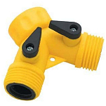 Seachoice 50-79671 Nylon Y Double Shutoff Коннектор Желтый Yellow