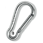 Plastimo 401556 Прямой Inox Карабин  50 mm
