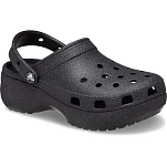 Crocs 207241-001-w11 Деревянные башмаки Classic Platform Glitter Black 35x25x15 EU 42