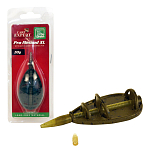 Carp expert 58705140 Pro Method Go Green XL Кормушка фидерная прикормочная Бесцветный Green 40 g