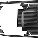 Комплект палубного покрытия для Hammertone 25 HT, тик черный, с обкладкой, Marine Rocket teak_h25ht_black_2