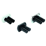 Ultraflex 4343832C Гидравлическая трубка с двойным хромированием через корпус Серебристый Silver / Black